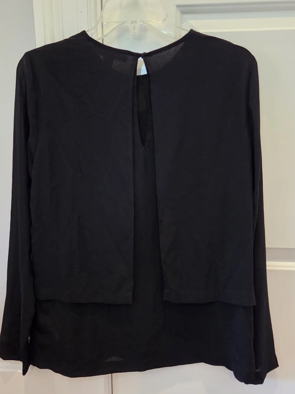 Michael Kors Black Layered Long-Sleeve Blouse